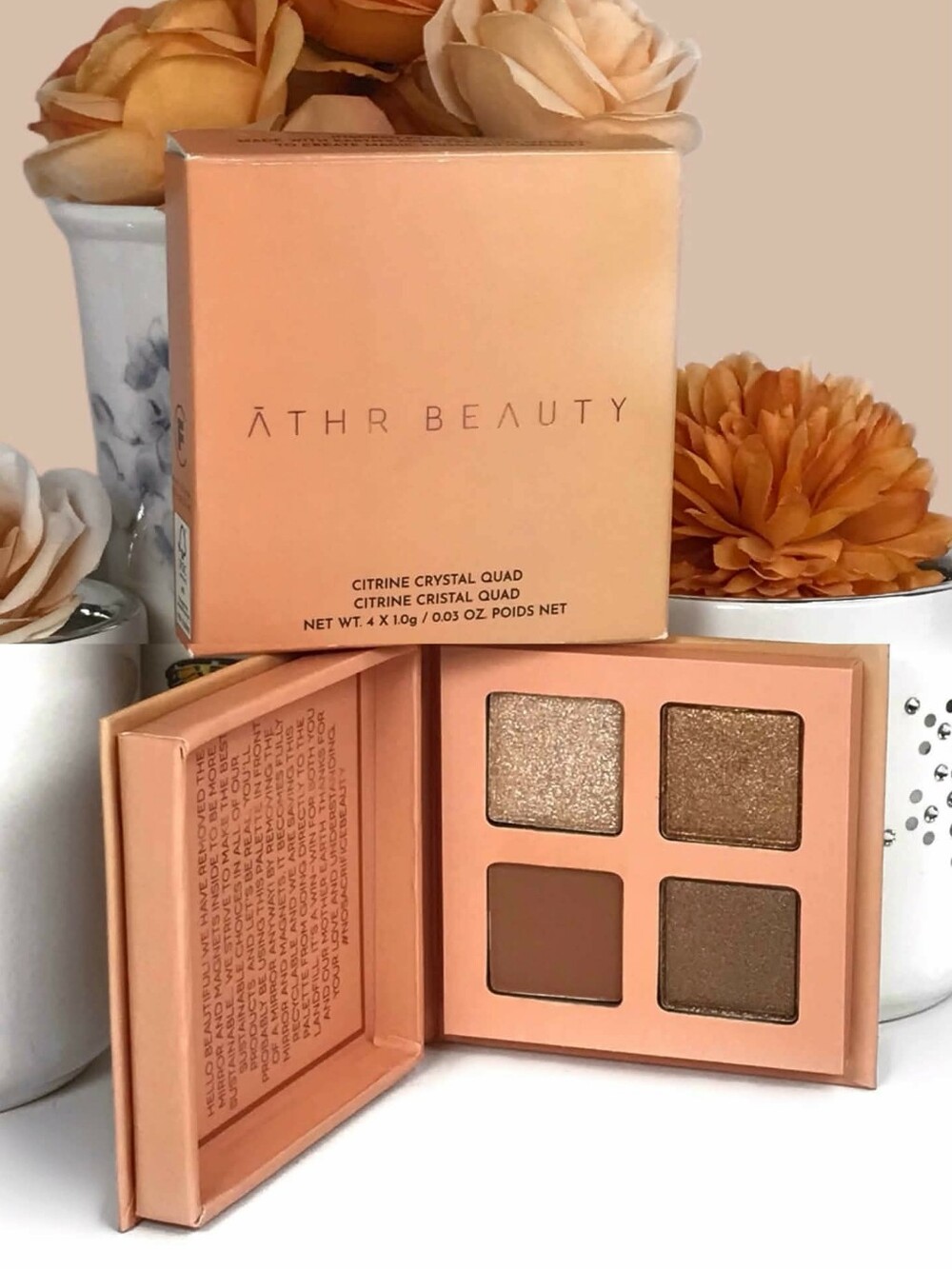 ATHR Beauty Citrine Crystal Eyeshadow Palette Quad *BNIB